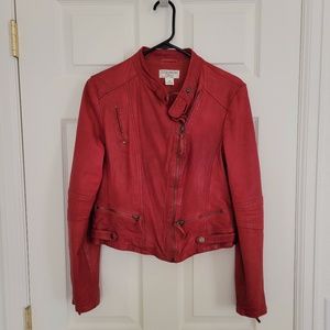Lucky Brand Red Leather Jacket